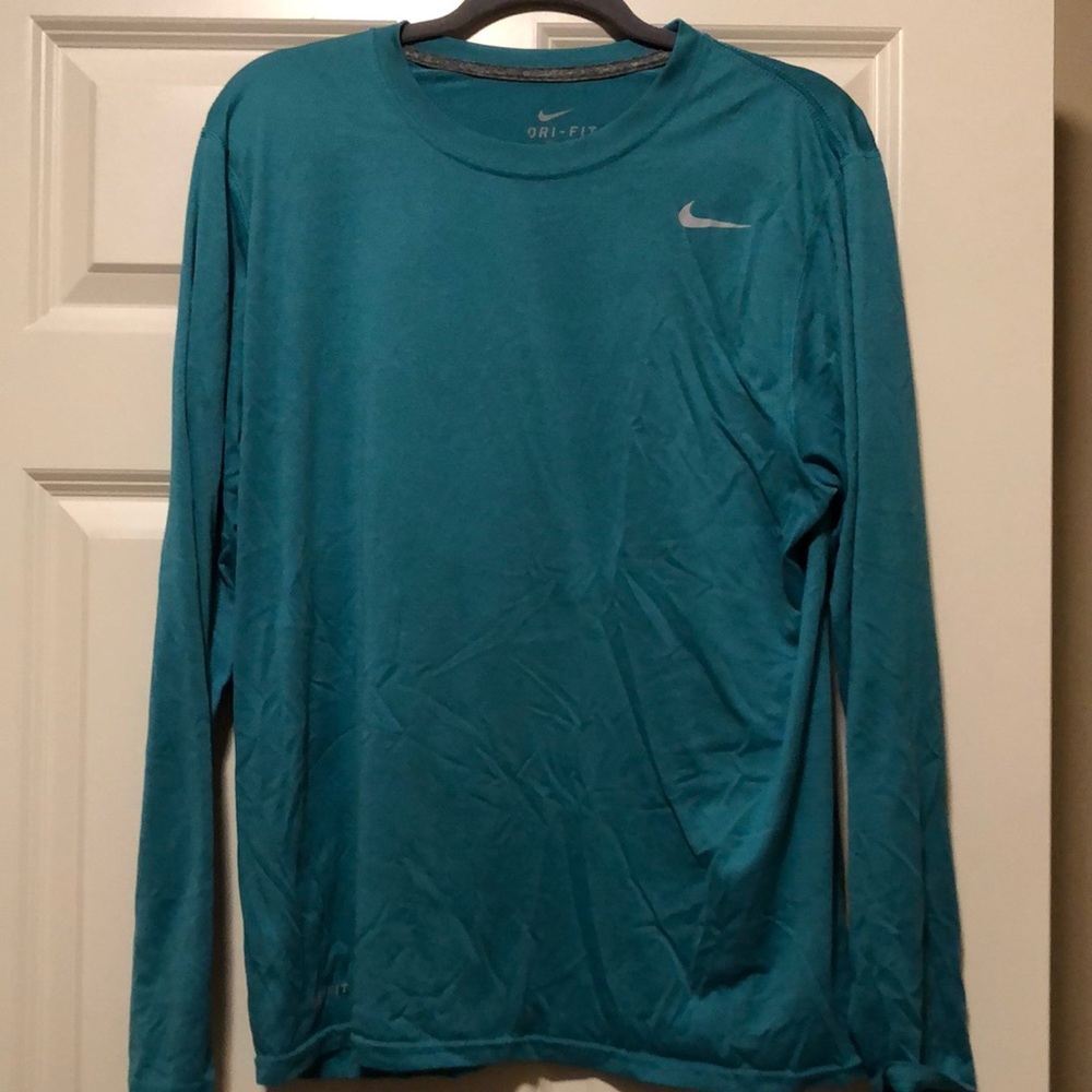 Men’s Nike dri-fit long sleeve tshirt - teal